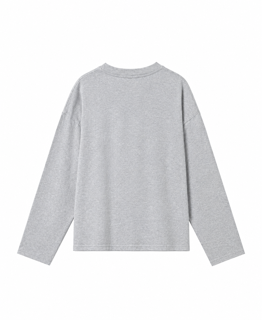 180 GSM "LIGHT" GRAY LONGSLEEVE