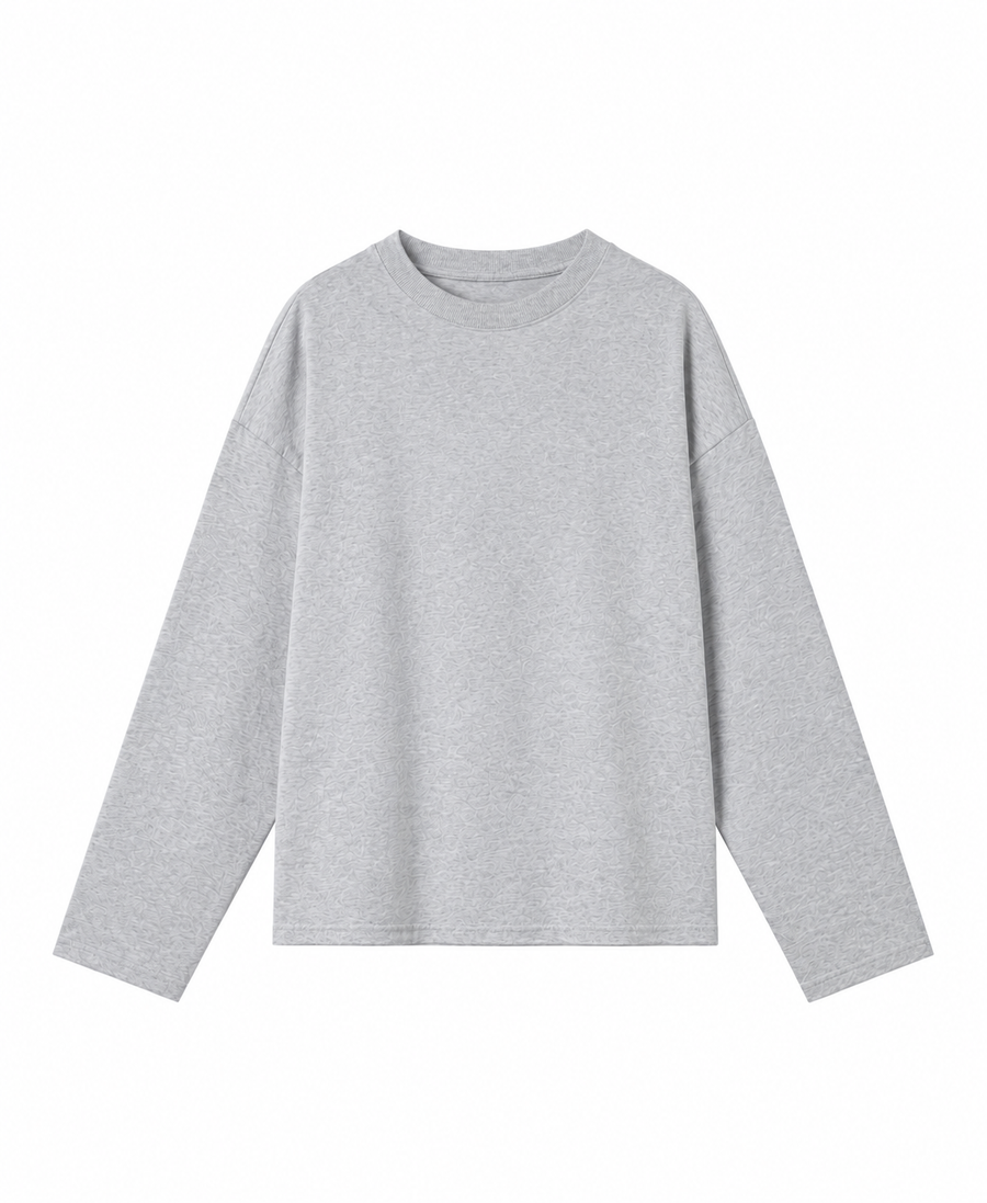 180 GSM "LIGHT" GRAY LONGSLEEVE