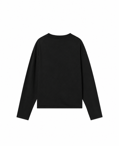 180 GSM "PURE" BLACK LONGSLEEVE